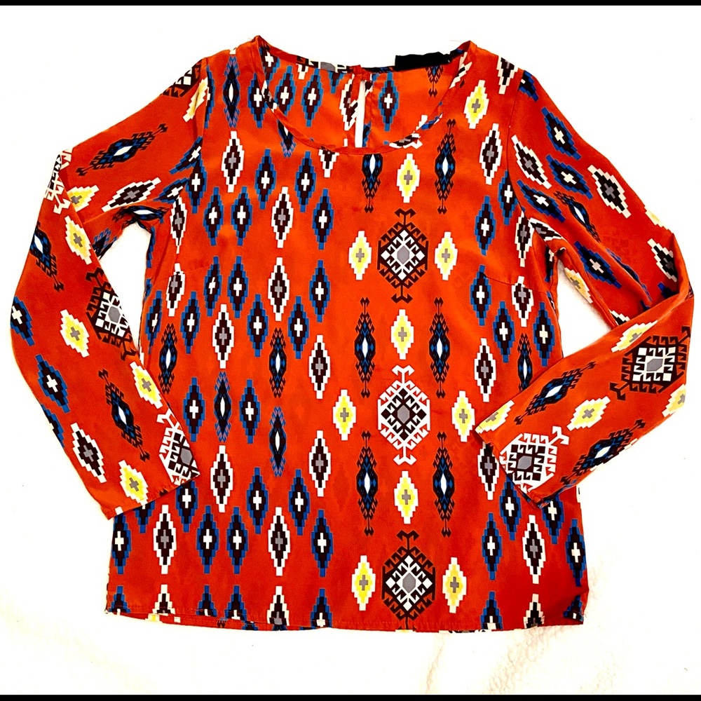 Burnt orange Aztec shirt